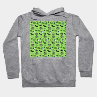 Light green Halloween pattern Hoodie